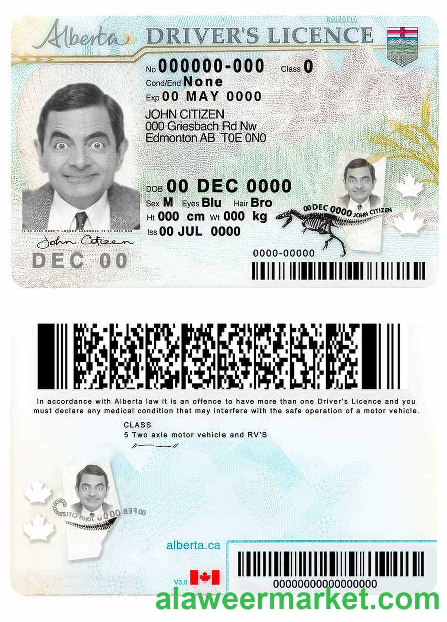 Canada Alberta province driving license